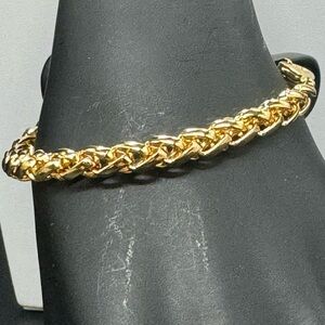 Macy’s 14k Gold Plated Wheat Chain Bracelet Made in the USA